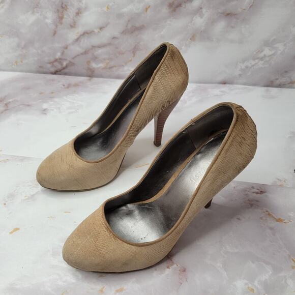 Nine West brown Leather heels with layered texture - Picture 4 of 16